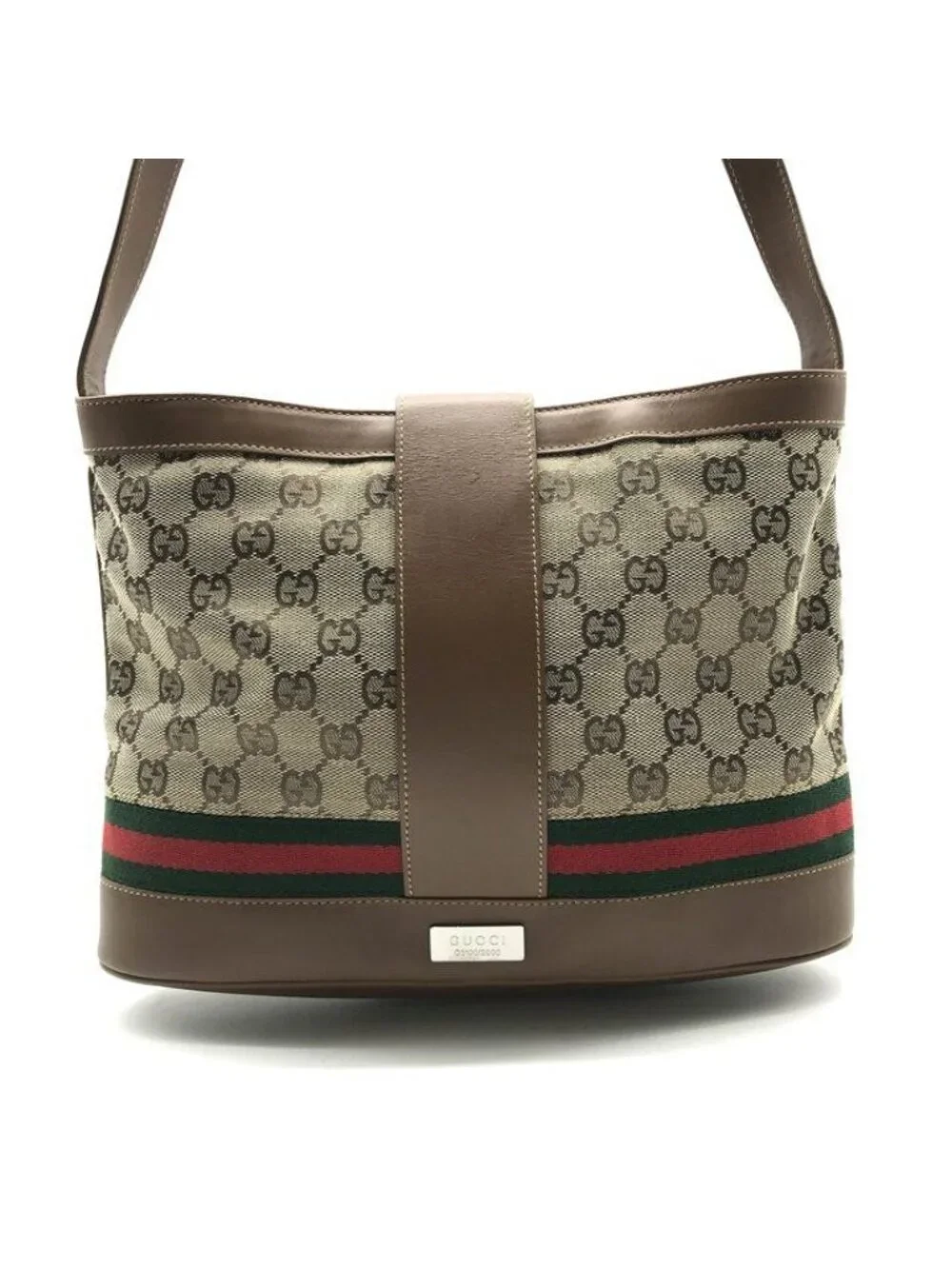 Gucci Interlocking G Sherry Line Obdia Canvas Leather Shoulder Bag Crossbody